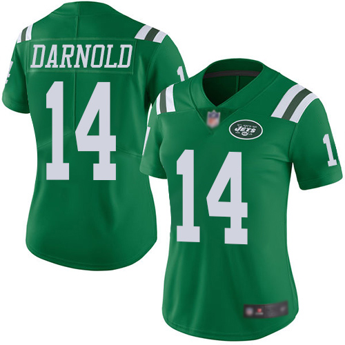 New York Jets Limited Green Women Sam Darnold Jersey NFL Football #14 Rush Vapor Untouchable->youth nfl jersey->Youth Jersey